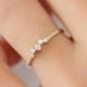 Diamond Ring / 14k Gold Diamond Cluster Ring / Diamond Stackable Ring / Bridal Jewelry / Diamond Wedding Band / Graduation Gift