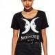 Punk Casual Printed Alphabet Moon Black Summer T-shirt Crop Top - Bonny YZOZO Boutique Store