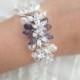 Wedding Bracelet, Rhinestone Bridal Bracelet, Bridal Cuff, Rhinestone bracelet, Crystal Pearl Bracelet, Wedding Jewelry, Rhinestone Cuff,