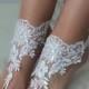Beach Weddings Lace Barefoot Sandals Bridesmaids Gift Bridal Jewelry Wedding Shoes Bangle Bridal Accessories Handmade