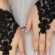 Black lace Gloves, Bridal Gloves, sexy, gloves, Handmade gloves, Goth bride glove bridal gloves lace gloves fingerless gloves, Steampunk