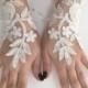 Wedding Gloves, Bridal Gloves, Ivory lace gloves, Handmade gloves, Ivory bride glove bridal glove lace glove fingerless gloves