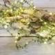 Even longer 5m olive leaf garland LED fairy string lights rustic wedding decoration event enchanted forest table centrepiece gift under 20