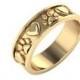 Real 14kt Gold Dog Paws Wedding Bands Ring 14kt Yellow Gold Blueriver4747 Love my Dog Marriage Bands