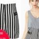 Must-have Slimming Sheath High Waisted Zipper Up Accessories Black & White Summer Stripped Short - Bonny YZOZO Boutique Store