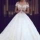 Weiß Brautkleid Spitze Schulterfrai Prinzessin Hochzeitskleider Brautmoden Günstig Modellnummer: BA3424