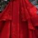 Luxus Hochzeitskleider Rot A Linie Spitze Brautkleider Günstig Online Modellnummer: XY276