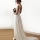 Sleeveless cream backless lace maxi wedding dress, Lace wedding dress with train,  Maxi lace wedding dress 1180