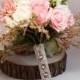 Pink Blush Gold Brooch Wedding Bouquet Charm Alternative