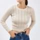 Vogue Simple Slimming Jersey Horizontal Stripped One Color Fall Sweater - Bonny YZOZO Boutique Store