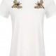 Must-have Oversized Vogue Simple Embroidery Scoop Neck Cartoon Summer Short Sleeves T-shirt - Bonny YZOZO Boutique Store