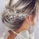 Crystal hair piece Bridal hair accessories Bridal hair vine Bridal hair comb Wedding hair clip Gold Tiara Bridal headband Rose gold crown