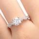 Art Deco Engagement Ring Vintage Women Wedding Natural Diamond Antique Moissanite Bridal set Jewelry Half eternity Promise Anniversary Gift