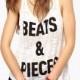 Office Wear Simple Printed Alphabet White Summer Sleeveless Top - Bonny YZOZO Boutique Store