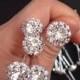 Set of 12 Crystal hair bobby pins- Diamond bobby pin- Wedding hair pins- Wedding accessories- fancy bobby pins- Bridal bobby pins.