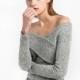 Vogue Sexy Simple Slimming Bateau Off-the-Shoulder One Color Fall Sweater - Bonny YZOZO Boutique Store