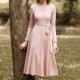 Elegant Vintage Split Front Trail Dress Crossed Straps Tie Velvet Mid-length Skirt Dress - Bonny YZOZO Boutique Store