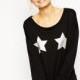 Oversized Vogue Printed Star Fall 9/10 Sleeves Hoodie - Bonny YZOZO Boutique Store