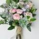 wedding bouquet, wedding flowers, boho bouquet, bridal bouquet, elopement bouquet, wildflower bouquet, pink, purple, succulents, eucalyptus