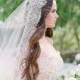 Bridal veil 2017-Bridal drop veil-double layer veil-Cathedral veil-wedding veil-fingertip-lace blusher veil-cathedral veil-style 210