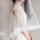 Bridal veil- drop veil- blusher veil- horse hair veil- waltz veil- fingertip ivory veil-circle veil- cathedral veil-style 160