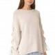 Must-have Oversized Vogue Simple Scoop Neck One Color Fall Tie Sweater - Bonny YZOZO Boutique Store