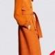 Split Front Jersey Wool One Color Over Knee Overcoat Coat - Bonny YZOZO Boutique Store