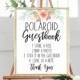 Wedding Sign, Polaroid Guestbook (Printable)