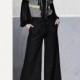 Vogue V-neck Spring 9/10 Sleeves Outfit Twinset Blouse Wide Leg Pant - Bonny YZOZO Boutique Store