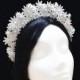 White flower bridal crown. Daisy flower headband.