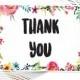 New Floral Thank You Cards Postcards Notes Pads for Adults Men Ladies