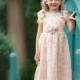Blush Pink flower girl dress, flower girl dresses, flower girl lace dresses, pink toddler dress, baby dress, lace dress, Rustic flower girl