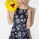 Sweet Printed Hollow Out Smiley Face Summer Jumpsuit - Bonny YZOZO Boutique Store