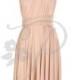 Bridesmaid Dress Infinity Dress Nude Knee Length Wrap Convertible Dress Wedding Dress