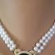 Vintage Pearl Choker By Pierre Cardin, White Pearl Choker, Bridal Pearls, 1980s Jewelry, 2 Strand Pearls, Pierre Cardin Jewelry, Weddings