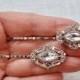 Set of 2 Gorgeous Handmade Art Deco Fancy Cut Crystal Rhinestone Bridal Hair Pins, Bridal, Wedding (Sparkle-2709-H)