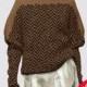 Oversized Split Front Scoop Neck 9/10 Sleeves Stripped Knitted Sweater Sweater - Bonny YZOZO Boutique Store