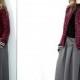 Fall/winter must-have thick layer bow space bust cotton skirt high waist long skirt 7075 - Bonny YZOZO Boutique Store