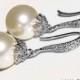Bridal Pearl Earrings Pearl Drop Wedding Earrings Swarovski 10mm Ivory Pearl Silver Earrings Bridal Bridesmaid Jewelry Prom Pearl Earrings