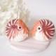 Hand Sculpted Wedding Cake Toppers - Nautilus