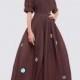 Vogue Slimming Curvy 1/2 Sleeves Trail Dress Fabulous Fall Dress - Bonny YZOZO Boutique Store