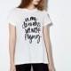Vogue Simple Printed Scoop Neck Alphabet White Summer Short Sleeves T-shirt - Bonny YZOZO Boutique Store