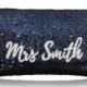 MRS Personalized surname sequin clutch purse handbag