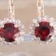 Red crystal earrings,swarovski earrings,red earrings,red bridal earrings,crystal earrings,stud earrings,red drop earrings,swarovski siam red