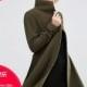 Vogue Slimming Curvy High Neck Winter Tie Casual 9/10 Sleeves Coat - Bonny YZOZO Boutique Store