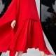 2017 new autumn red cloak Cape irregular long and put on dress two-piece suit - Bonny YZOZO Boutique Store