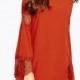 Oversized Vogue Split Front Ruffle One Color Spring 9/10 Sleeves Lace Dress - Bonny YZOZO Boutique Store
