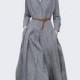 Vogue Curvy Polo Collar Trail Dress Winter Long Dress Blouse - Bonny YZOZO Boutique Store