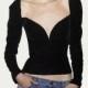Sexy Slimming V-neck Long Sleeves Black Top Basics - Bonny YZOZO Boutique Store