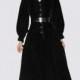 Slimming Bishop Sleeves 9/10 Sleeves Black Mini Dress Suit Tie Dress - Bonny YZOZO Boutique Store